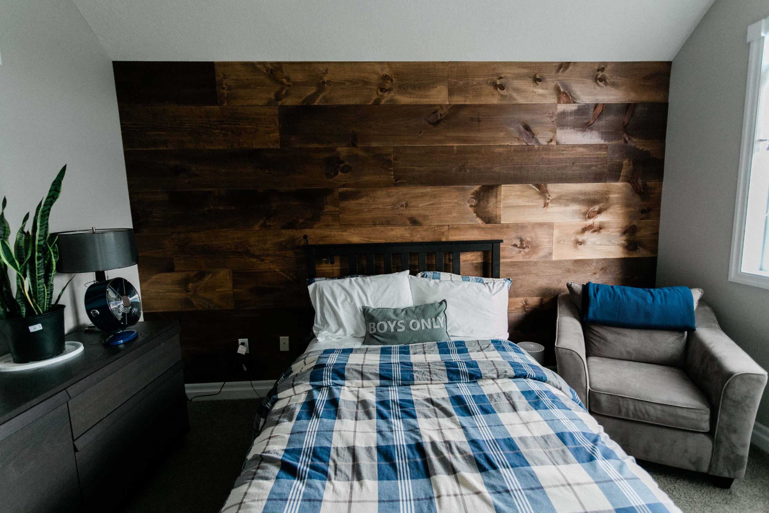 Barn board feature wall